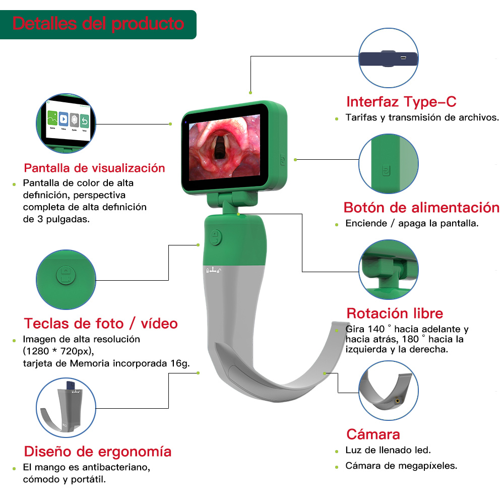 Touchscreen Video Laryngoscope - Health Monitors 评论和价格