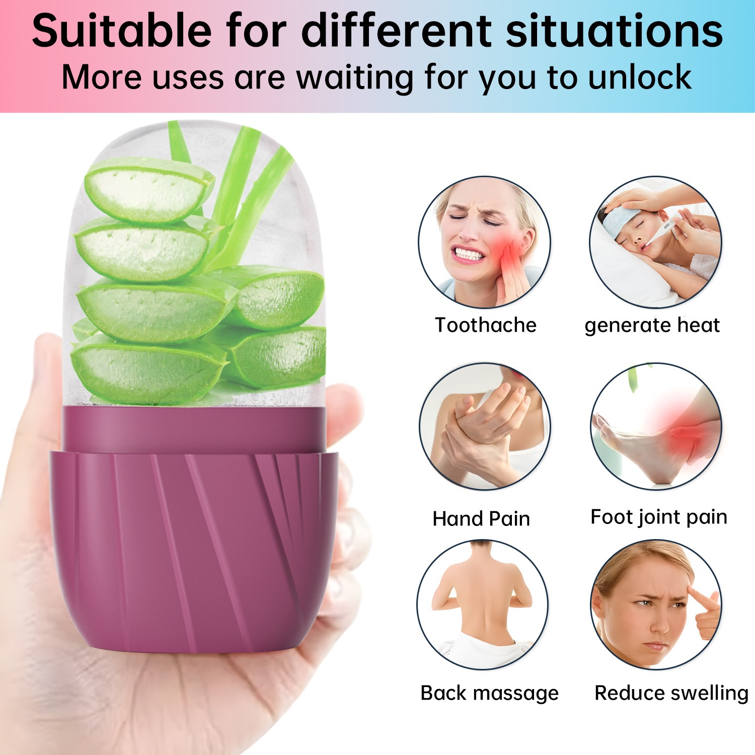 Aesthetic Striped Facial Ice M - Face Ice Roller Puffiness 评论和价格