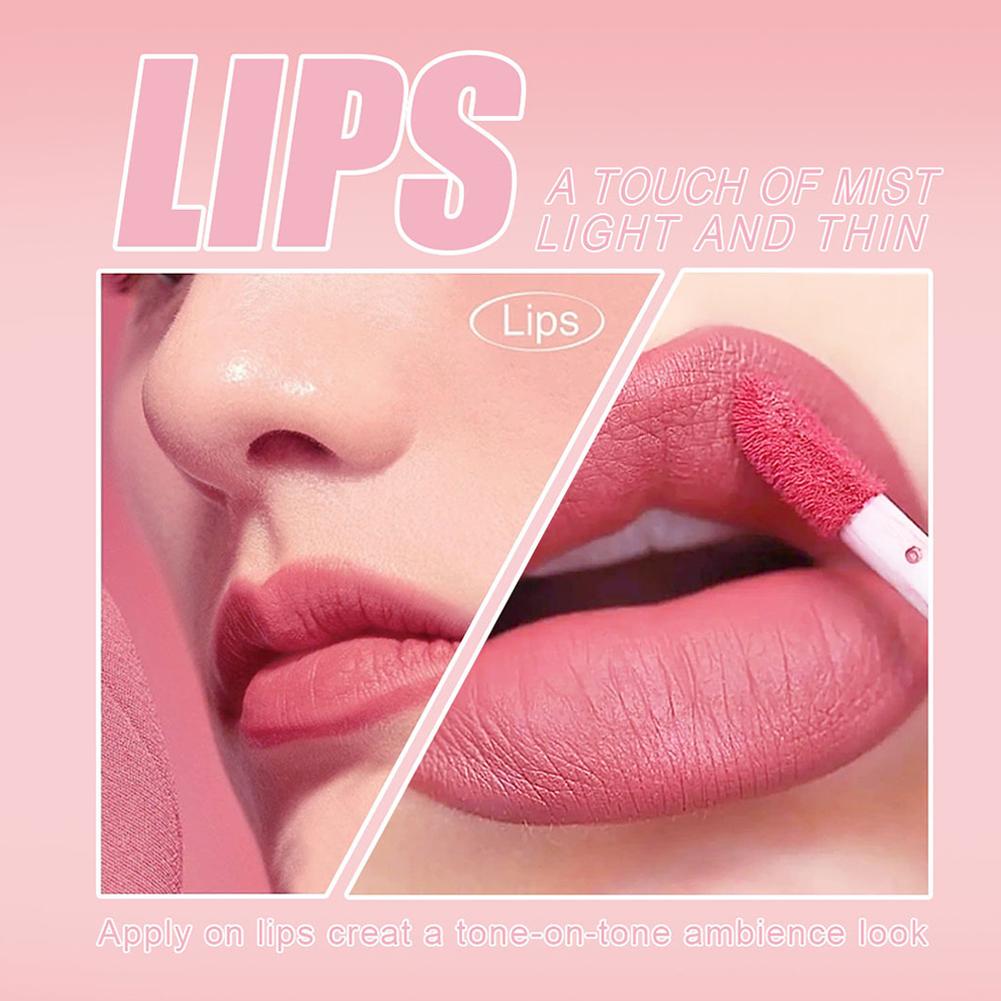 3pcs/set Nude Lip Gloss Matte  - Matte Velvet Lip Tint Long Lasting 评论和价格