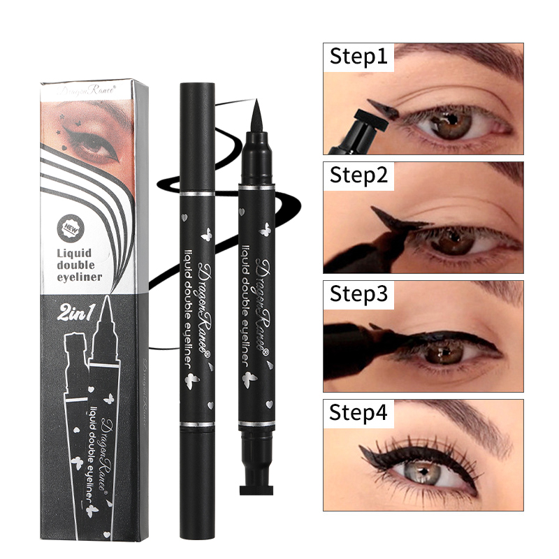 Double-Ended Stamp Eyeliner Wa - Waterproof Liquid Eyeliner Pen 评论和价格