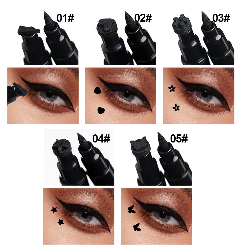Double-Ended Stamp Eyeliner Wa - Waterproof Liquid Eyeliner Pen 评论和价格